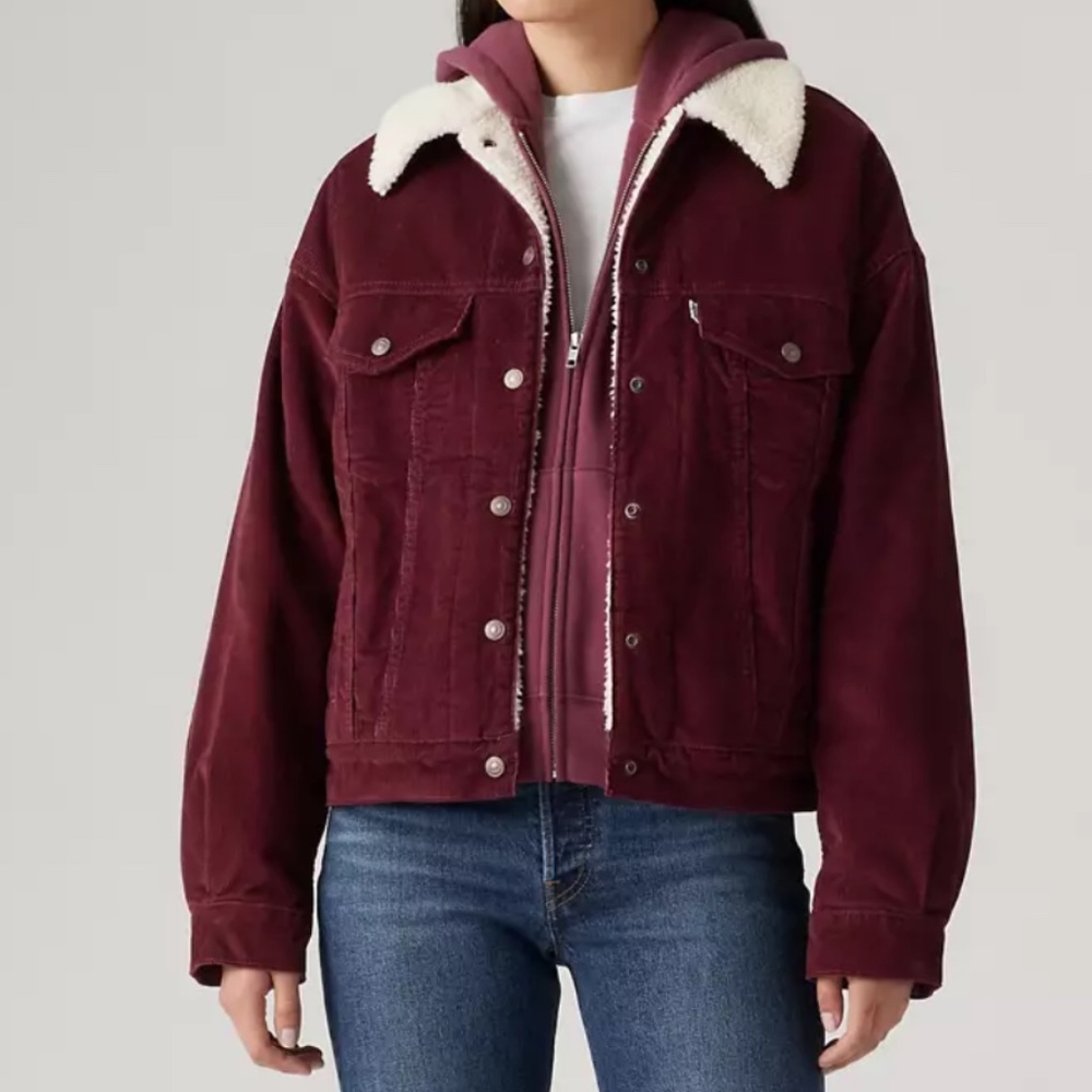 Levi's Women's 90's Trucker Corduroy Sherpa Jacket